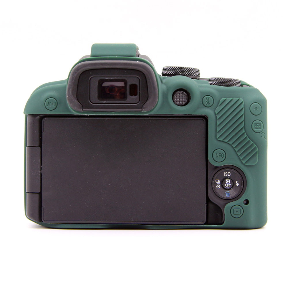 Flexible Silicone Case for Canon EOS R10 Camera Protector Anti-Scratch Anti-Drop Cover - Blackish Green