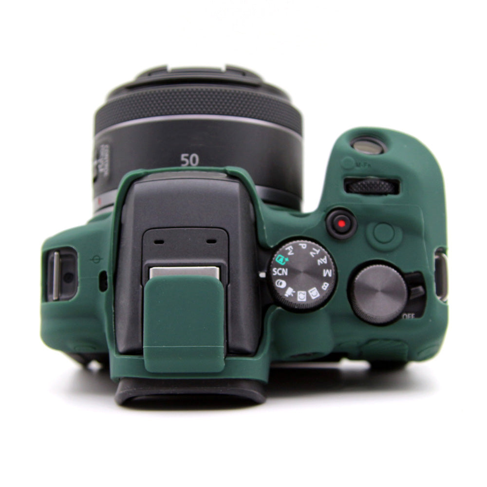 Flexible Silicone Case for Canon EOS R10 Camera Protector Anti-Scratch Anti-Drop Cover - Blackish Green