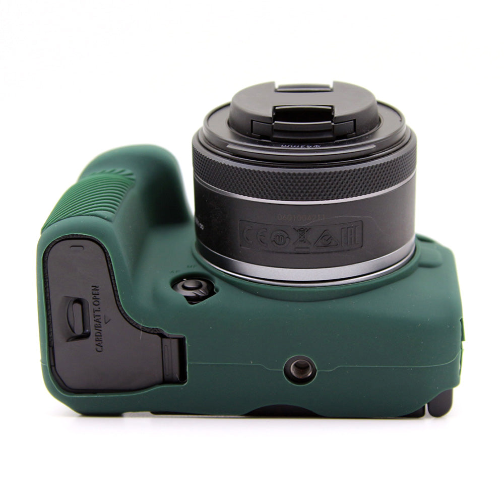 Flexible Silicone Case for Canon EOS R10 Camera Protector Anti-Scratch Anti-Drop Cover - Blackish Green