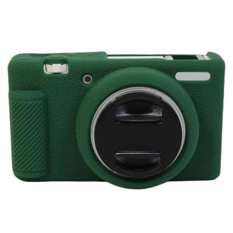 Uniqkart for Sony ZV-1F Camera Soft Silicone Case Protector Body Sleeve Drop Protection Cover - Blackish Green