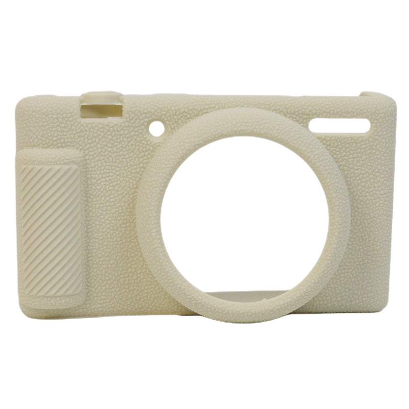 Uniqkart for Sony ZV-1F Camera Soft Silicone Case Protector Body Sleeve Drop Protection Cover - Beige