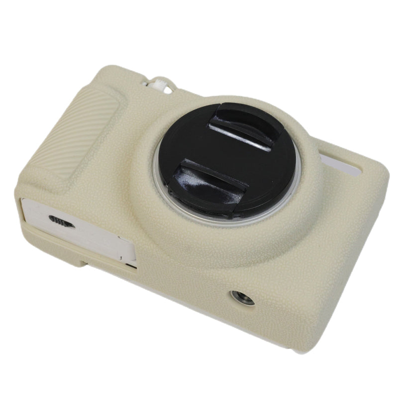 Uniqkart for Sony ZV-1F Camera Soft Silicone Case Protector Body Sleeve Drop Protection Cover - Beige