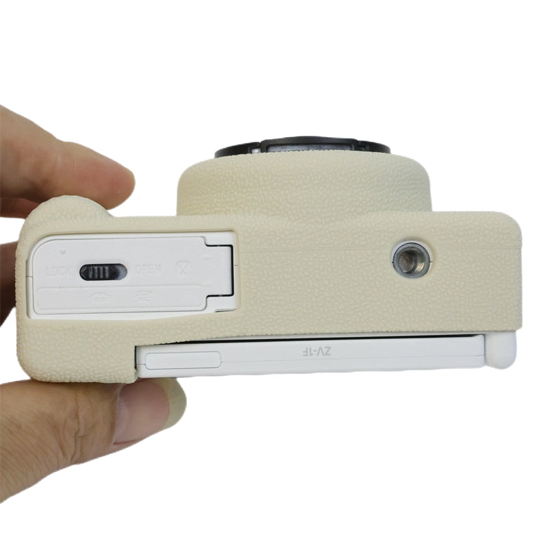 Uniqkart for Sony ZV-1F Camera Soft Silicone Case Protector Body Sleeve Drop Protection Cover - Beige