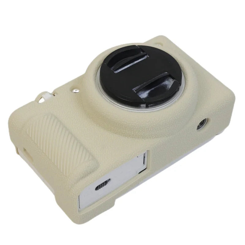 Uniqkart for Sony ZV-1F Camera Soft Silicone Case Protector Body Sleeve Drop Protection Cover - Beige