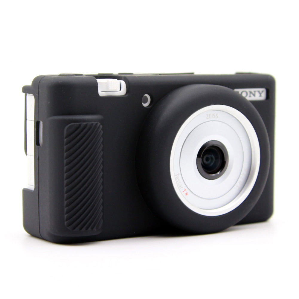 Uniqkart for Sony ZV-1F / ZV-1 / ZV-1 II Soft Silicone Case Camera Protector Anti-Scratch Sleeve Drop Protection Cover - Black