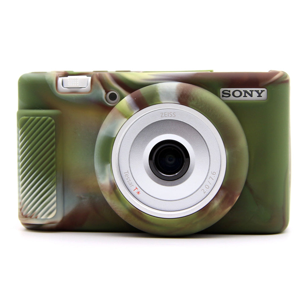 Uniqkart for Sony ZV-1F / ZV-1 / ZV-1 II Soft Silicone Case Camera Protector Anti-Scratch Sleeve Drop Protection Cover - Camouflage