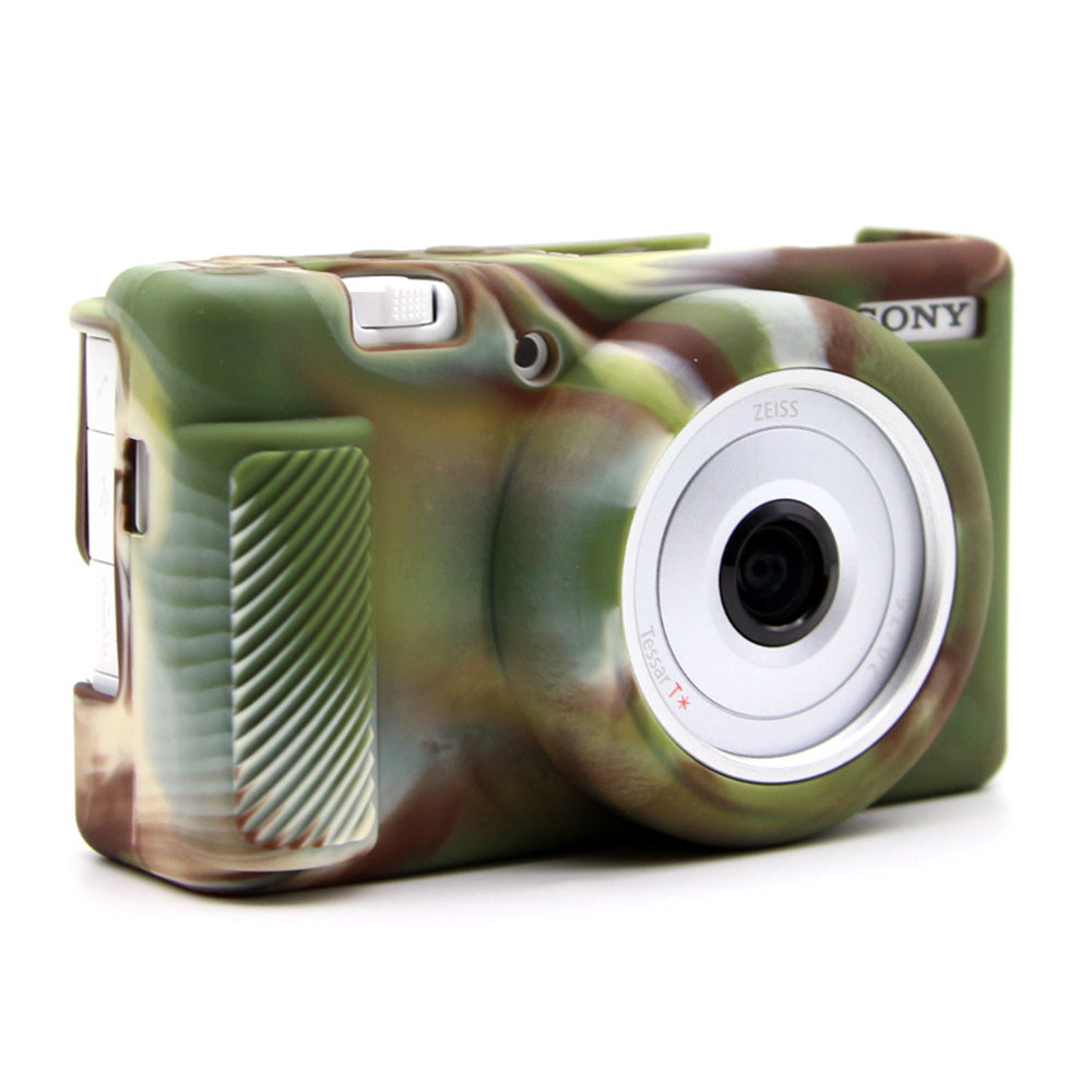 Uniqkart for Sony ZV-1F / ZV-1 / ZV-1 II Soft Silicone Case Camera Protector Anti-Scratch Sleeve Drop Protection Cover - Camouflage