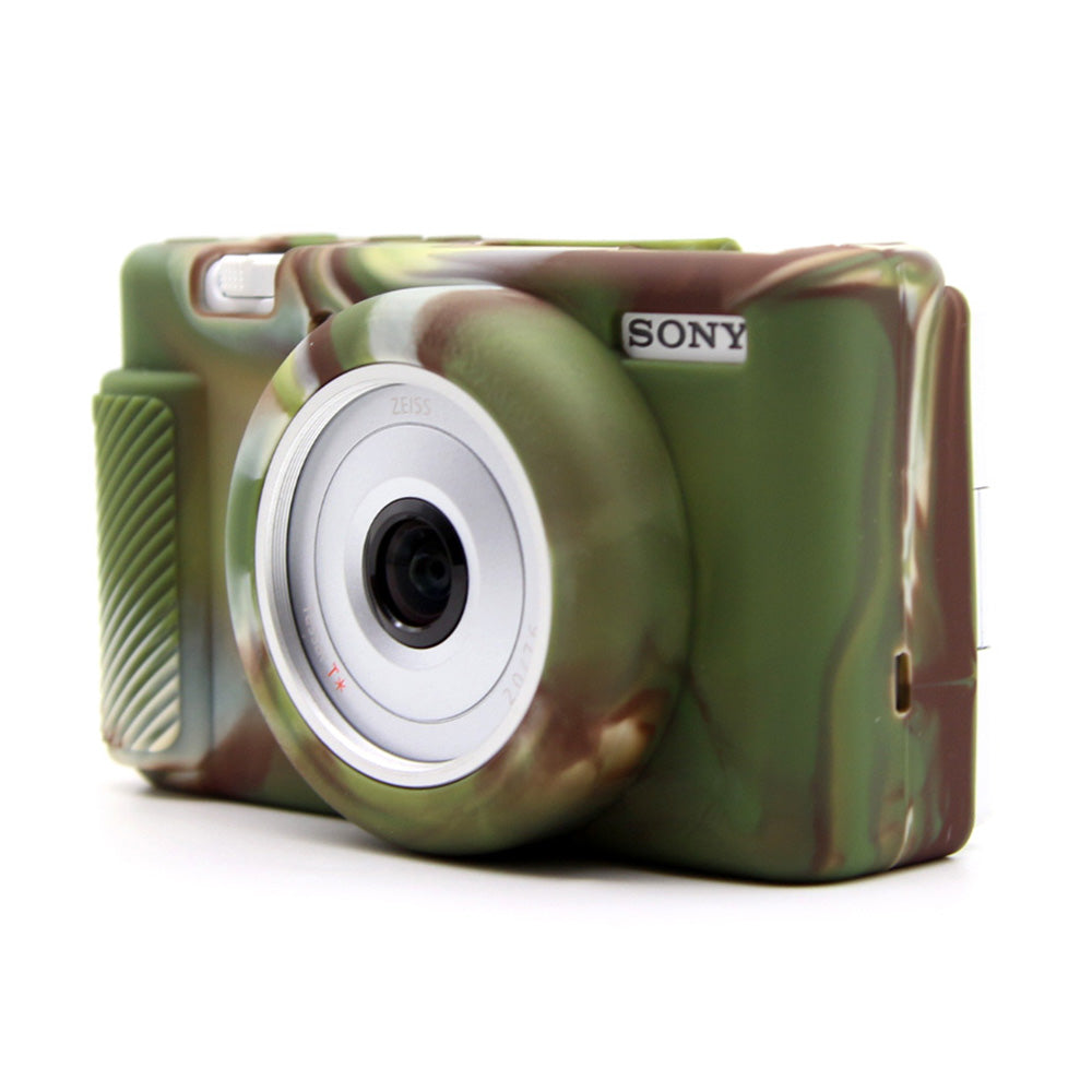 Uniqkart for Sony ZV-1F / ZV-1 / ZV-1 II Soft Silicone Case Camera Protector Anti-Scratch Sleeve Drop Protection Cover - Camouflage