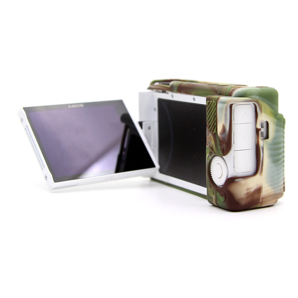 Uniqkart for Sony ZV-1F / ZV-1 / ZV-1 II Soft Silicone Case Camera Protector Anti-Scratch Sleeve Drop Protection Cover - Camouflage