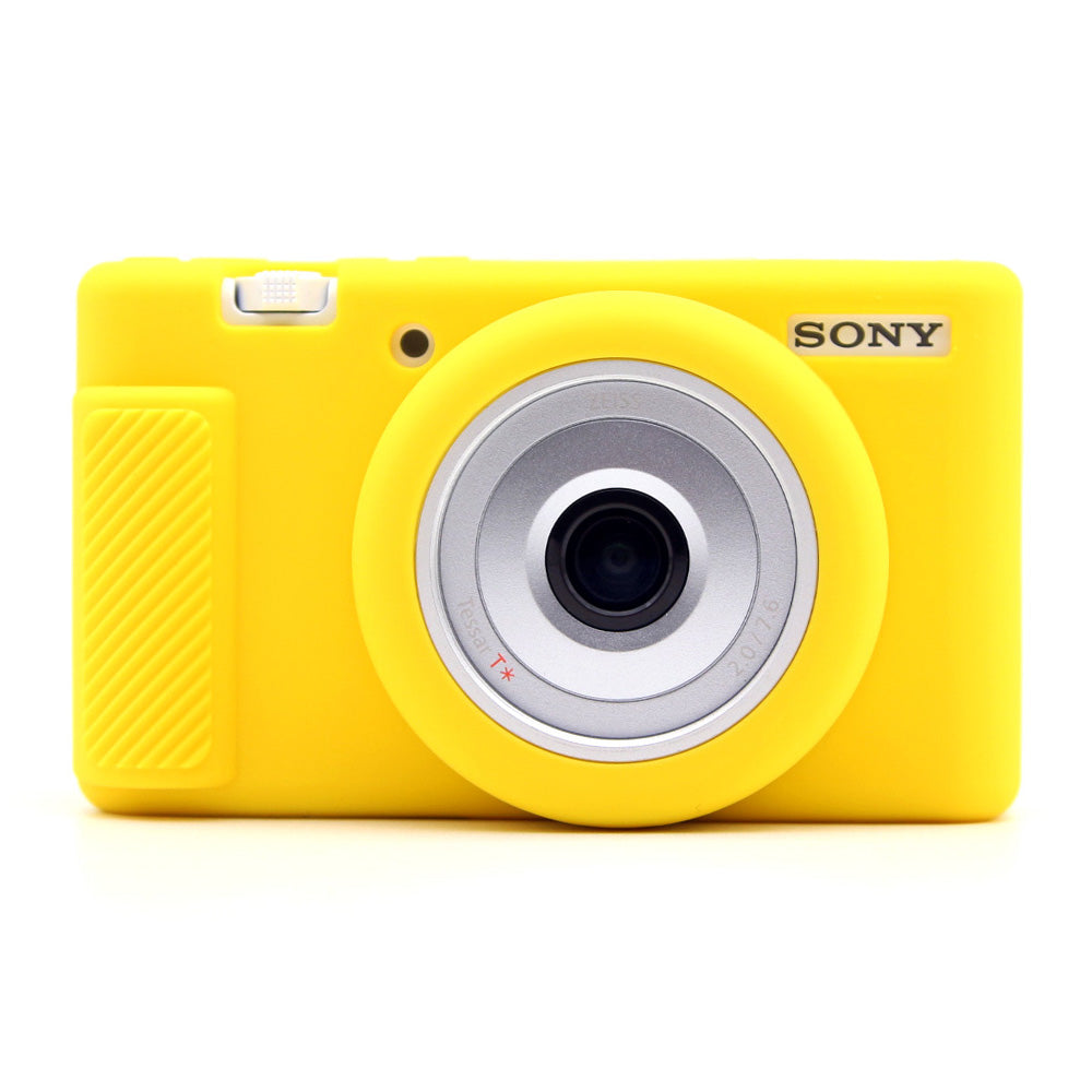 Uniqkart for Sony ZV-1F / ZV-1 / ZV-1 II Soft Silicone Case Camera Protector Anti-Scratch Sleeve Drop Protection Cover - Yellow