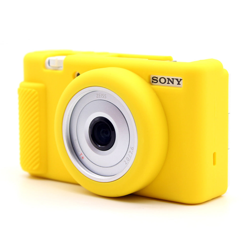 Uniqkart for Sony ZV-1F / ZV-1 / ZV-1 II Soft Silicone Case Camera Protector Anti-Scratch Sleeve Drop Protection Cover - Yellow