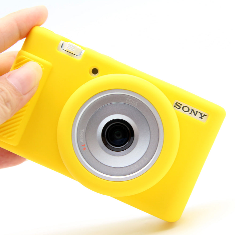 Uniqkart for Sony ZV-1F / ZV-1 / ZV-1 II Soft Silicone Case Camera Protector Anti-Scratch Sleeve Drop Protection Cover - Yellow