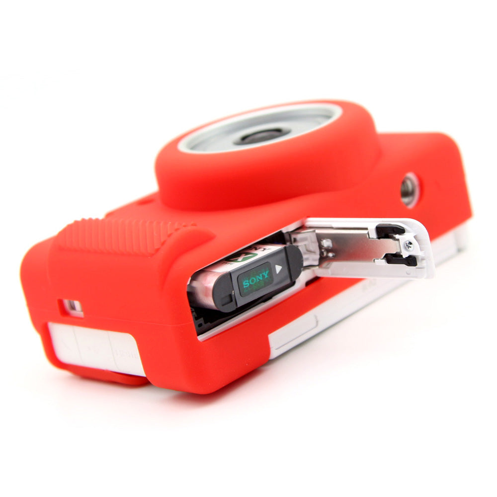 Uniqkart for Sony ZV-1F / ZV-1 / ZV-1 II Soft Silicone Case Camera Protector Anti-Scratch Sleeve Drop Protection Cover - Red