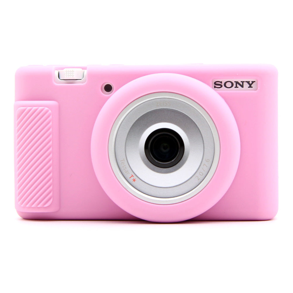 Uniqkart for Sony ZV-1F / ZV-1 / ZV-1 II Soft Silicone Case Camera Protector Anti-Scratch Sleeve Drop Protection Cover - Pink