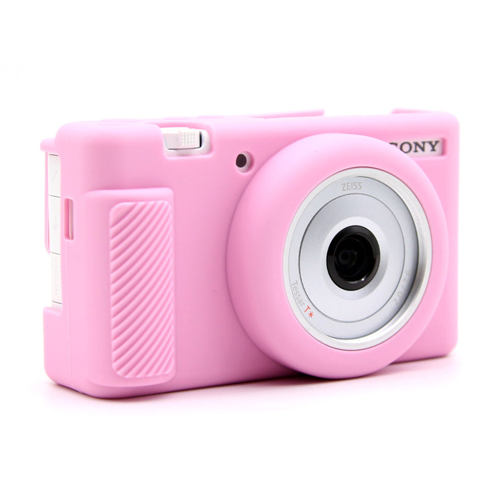 Uniqkart for Sony ZV-1F / ZV-1 / ZV-1 II Soft Silicone Case Camera Protector Anti-Scratch Sleeve Drop Protection Cover - Pink