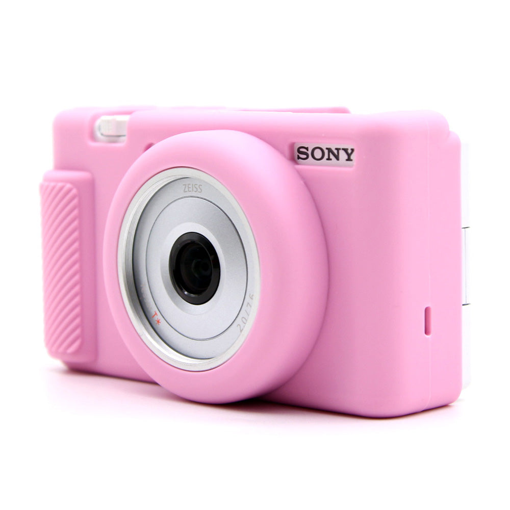 Uniqkart for Sony ZV-1F / ZV-1 / ZV-1 II Soft Silicone Case Camera Protector Anti-Scratch Sleeve Drop Protection Cover - Pink