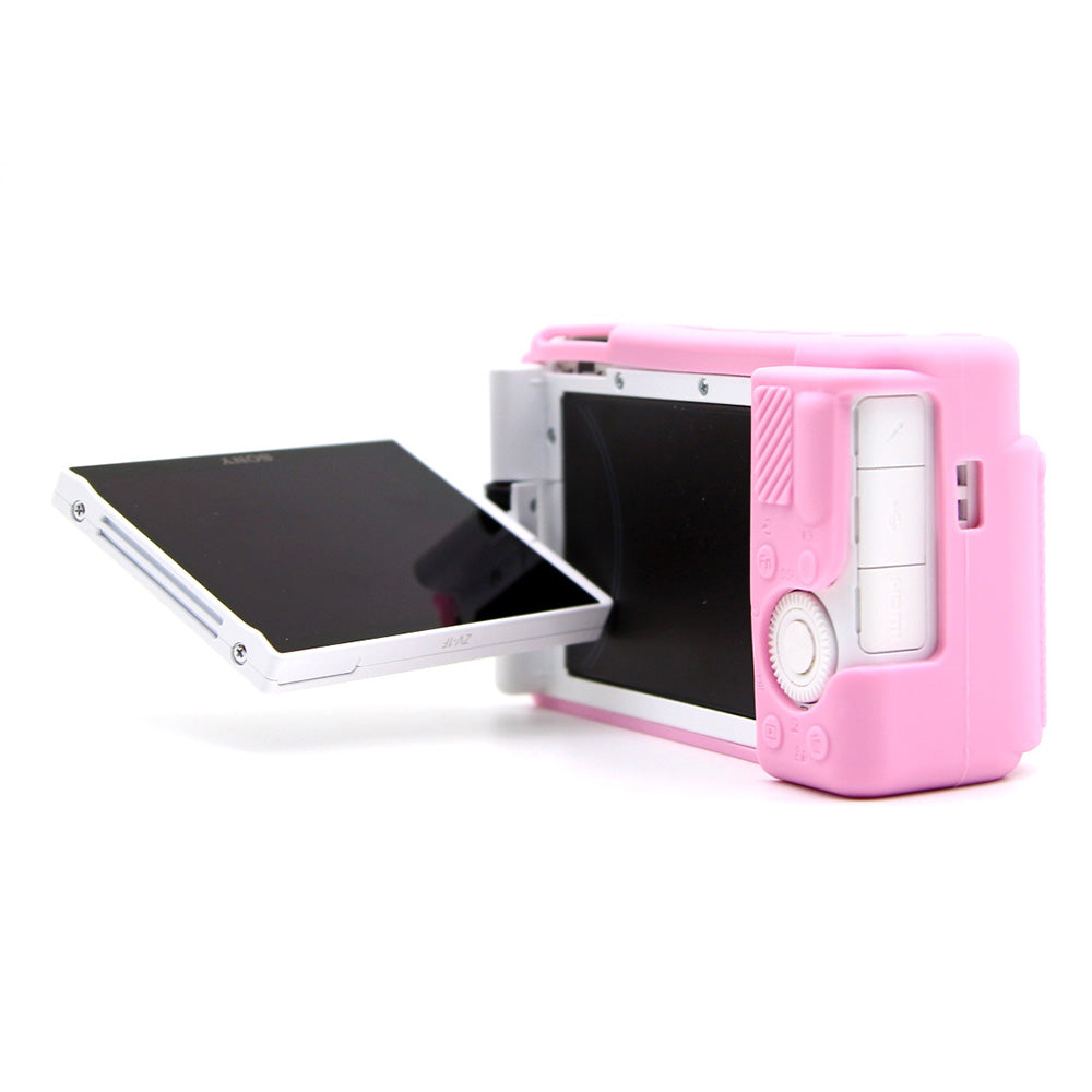 Uniqkart for Sony ZV-1F / ZV-1 / ZV-1 II Soft Silicone Case Camera Protector Anti-Scratch Sleeve Drop Protection Cover - Pink