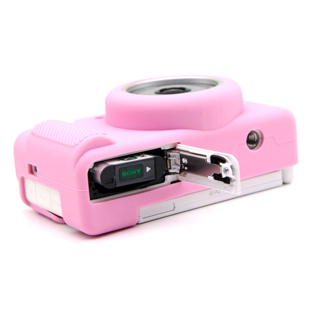 Uniqkart for Sony ZV-1F / ZV-1 / ZV-1 II Soft Silicone Case Camera Protector Anti-Scratch Sleeve Drop Protection Cover - Pink