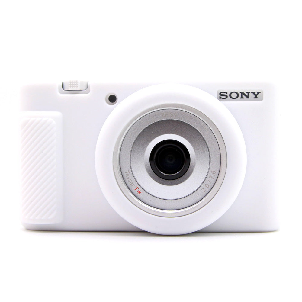 Uniqkart for Sony ZV-1F / ZV-1 / ZV-1 II Soft Silicone Case Camera Protector Anti-Scratch Sleeve Drop Protection Cover - White