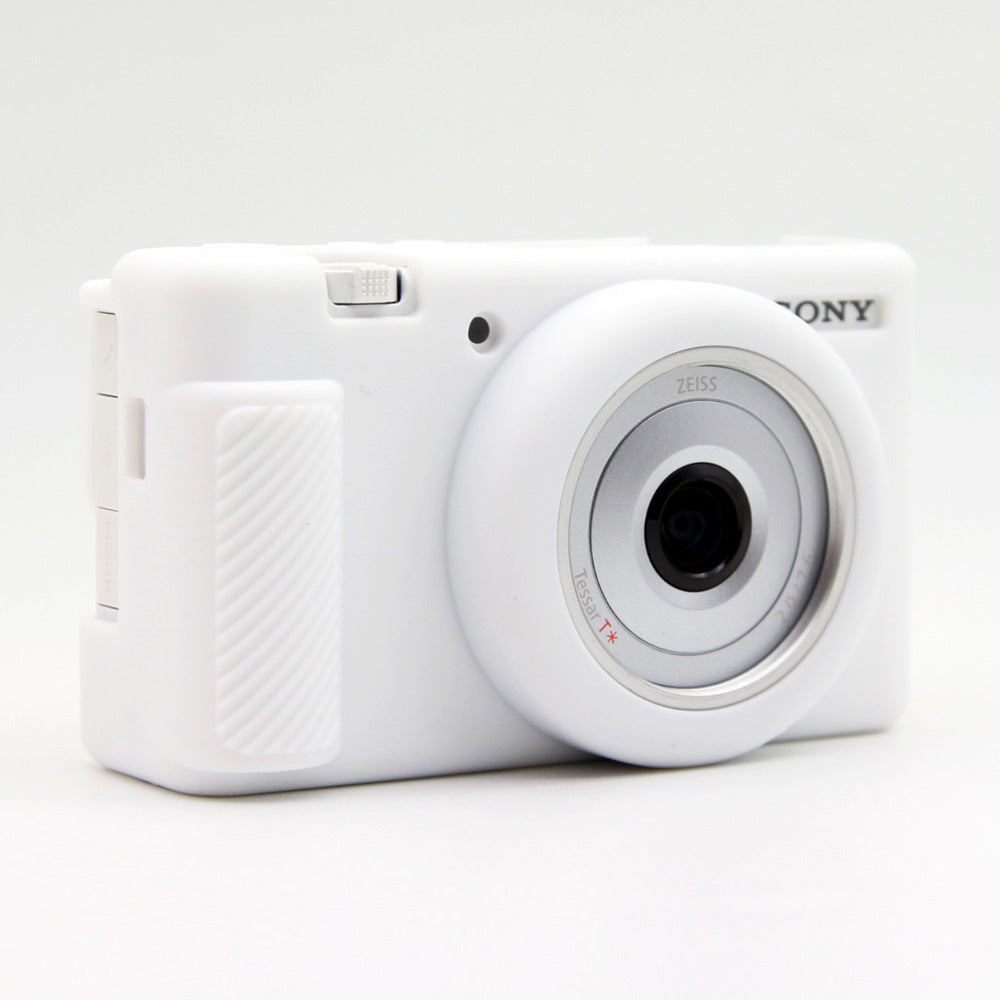 Uniqkart for Sony ZV-1F / ZV-1 / ZV-1 II Soft Silicone Case Camera Protector Anti-Scratch Sleeve Drop Protection Cover - White