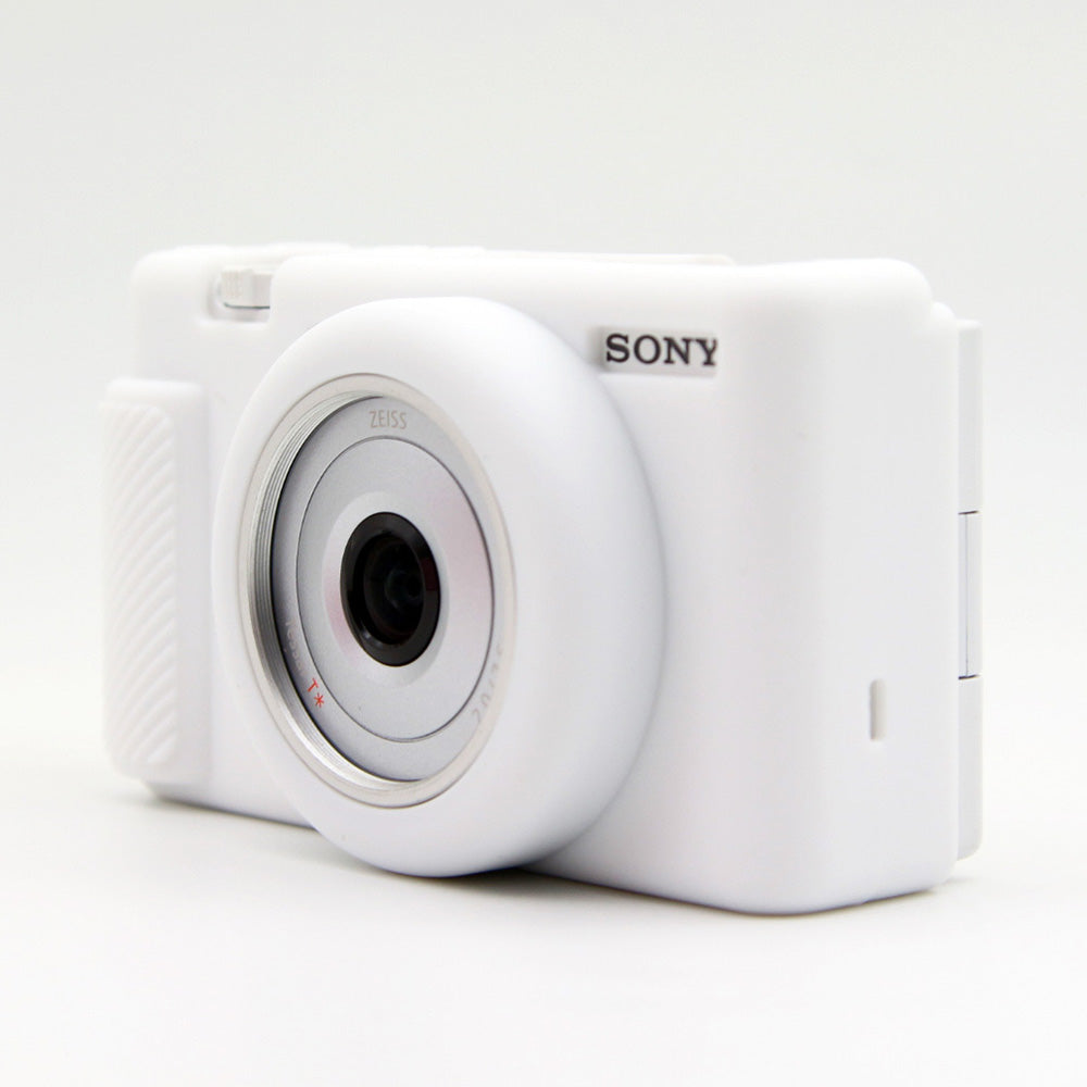 Uniqkart for Sony ZV-1F / ZV-1 / ZV-1 II Soft Silicone Case Camera Protector Anti-Scratch Sleeve Drop Protection Cover - White