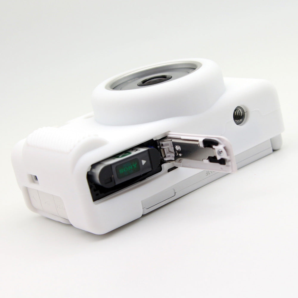 Uniqkart for Sony ZV-1F / ZV-1 / ZV-1 II Soft Silicone Case Camera Protector Anti-Scratch Sleeve Drop Protection Cover - White