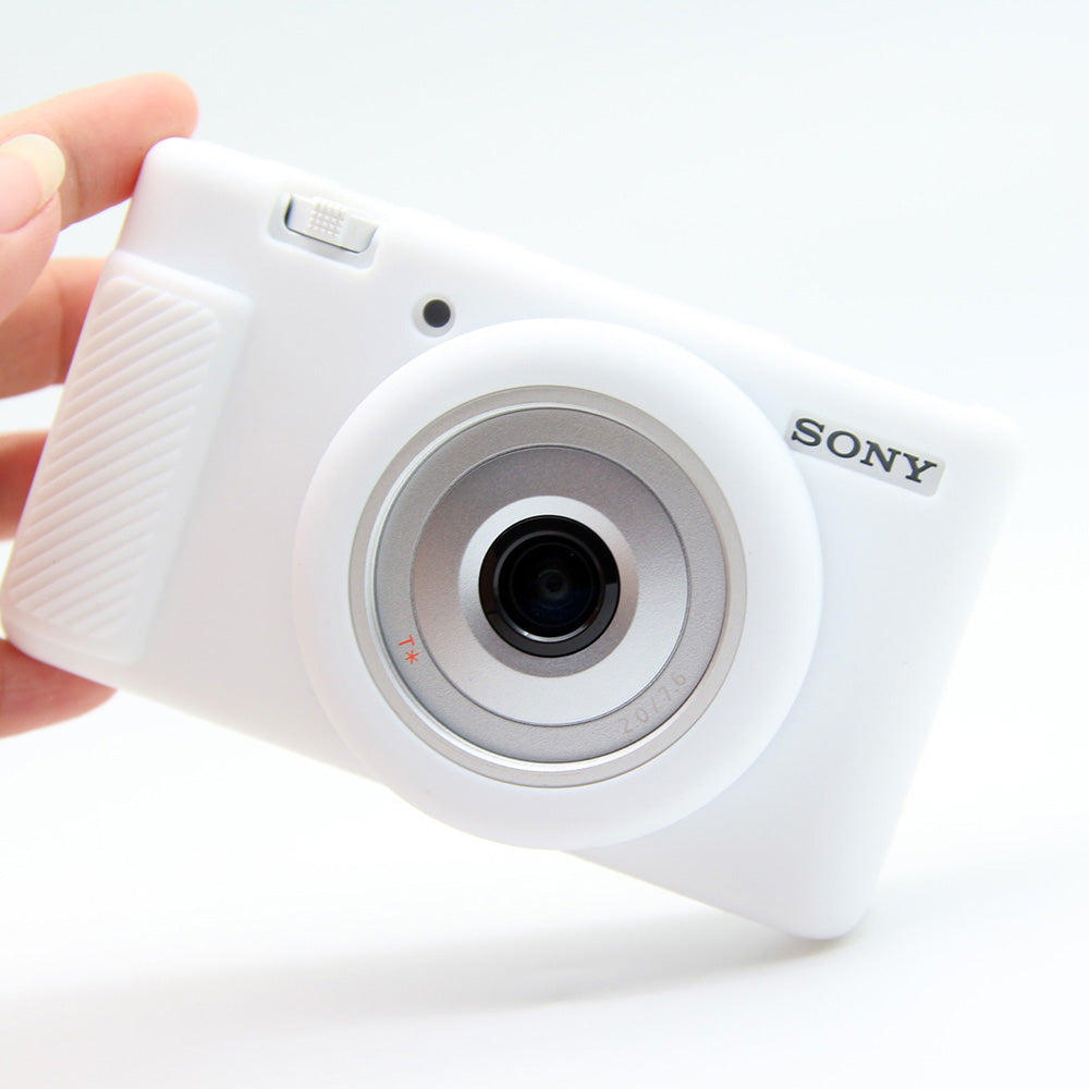 Uniqkart for Sony ZV-1F / ZV-1 / ZV-1 II Soft Silicone Case Camera Protector Anti-Scratch Sleeve Drop Protection Cover - White