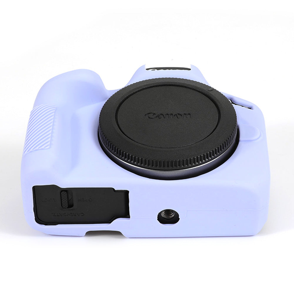 Uniqkart for Canon EOS R50 Soft Silicone Anti-drop Case Camera Protective Cover - Purple
