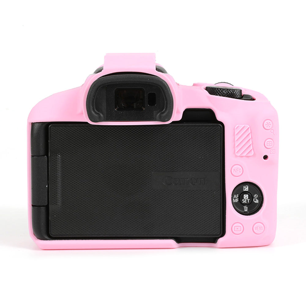 Uniqkart for Canon EOS R50 Soft Silicone Anti-drop Case Camera Protective Cover - Pink