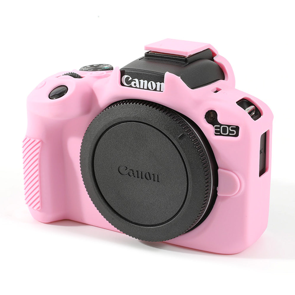 Uniqkart for Canon EOS R50 Soft Silicone Anti-drop Case Camera Protective Cover - Pink
