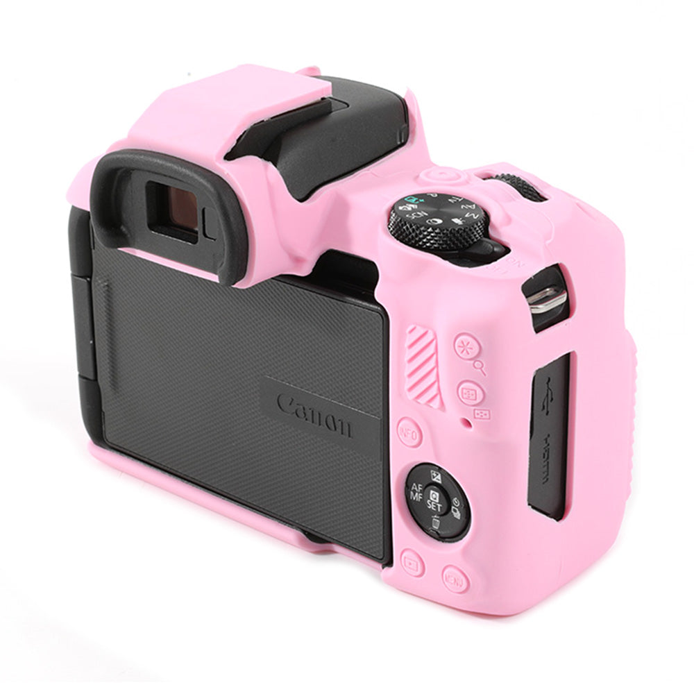 Uniqkart for Canon EOS R50 Soft Silicone Anti-drop Case Camera Protective Cover - Pink