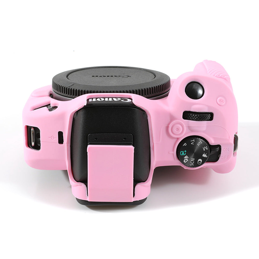 Uniqkart for Canon EOS R50 Soft Silicone Anti-drop Case Camera Protective Cover - Pink