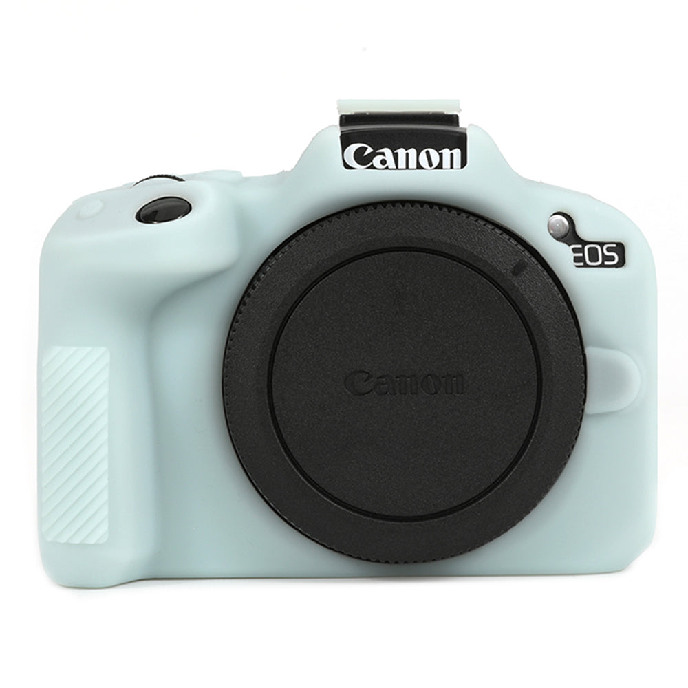 Uniqkart for Canon EOS R50 Soft Silicone Anti-drop Case Camera Protective Cover - Jelly Green