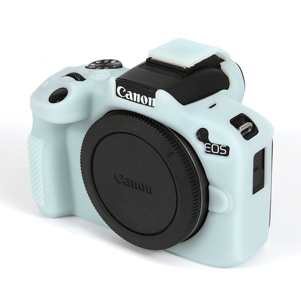 Uniqkart for Canon EOS R50 Soft Silicone Anti-drop Case Camera Protective Cover - Jelly Green
