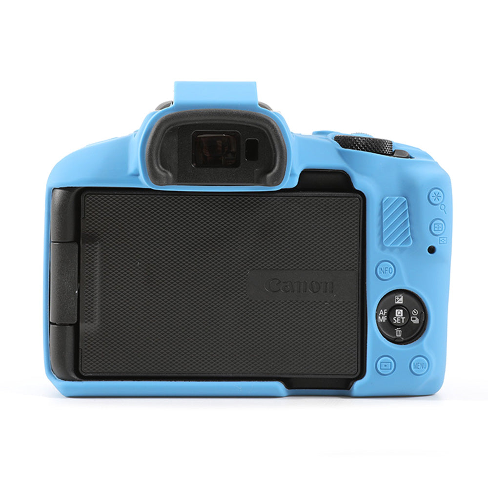 Uniqkart for Canon EOS R50 Soft Silicone Anti-drop Case Camera Protective Cover - Blue
