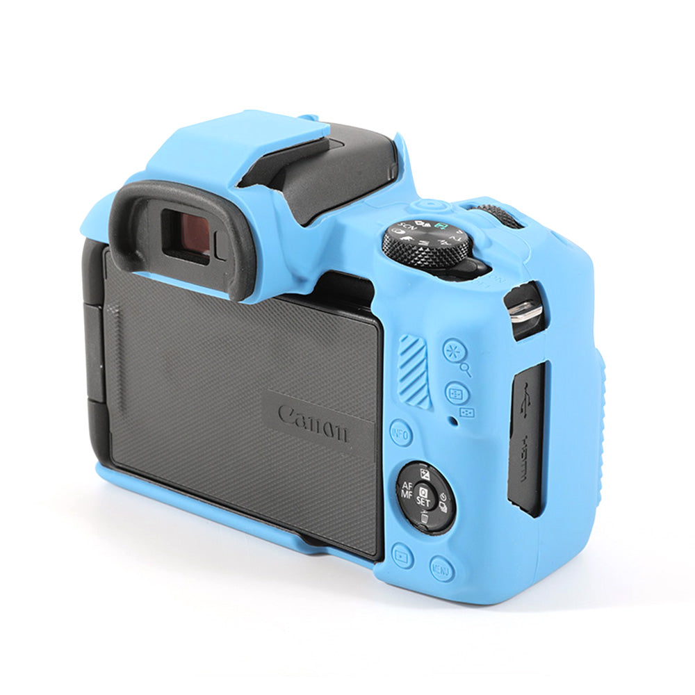 Uniqkart for Canon EOS R50 Soft Silicone Anti-drop Case Camera Protective Cover - Blue