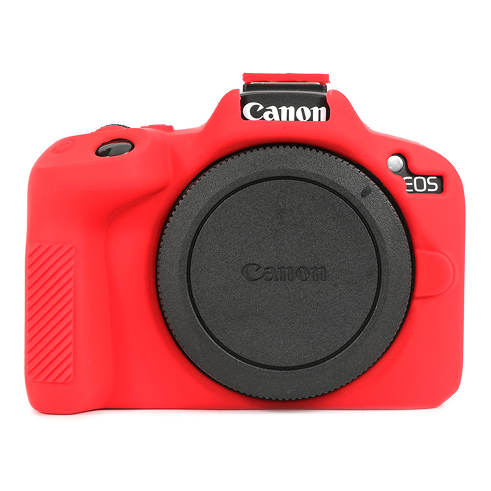 Uniqkart for Canon EOS R50 Soft Silicone Anti-drop Case Camera Protective Cover - Red