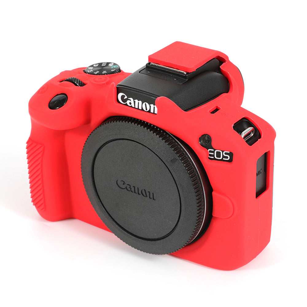 Uniqkart for Canon EOS R50 Soft Silicone Anti-drop Case Camera Protective Cover - Red