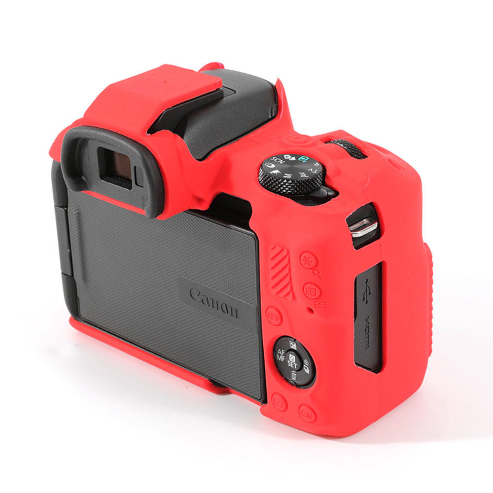 Uniqkart for Canon EOS R50 Soft Silicone Anti-drop Case Camera Protective Cover - Red