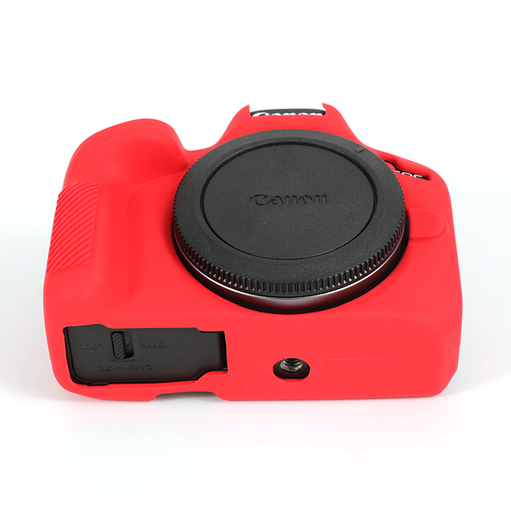 Uniqkart for Canon EOS R50 Soft Silicone Anti-drop Case Camera Protective Cover - Red