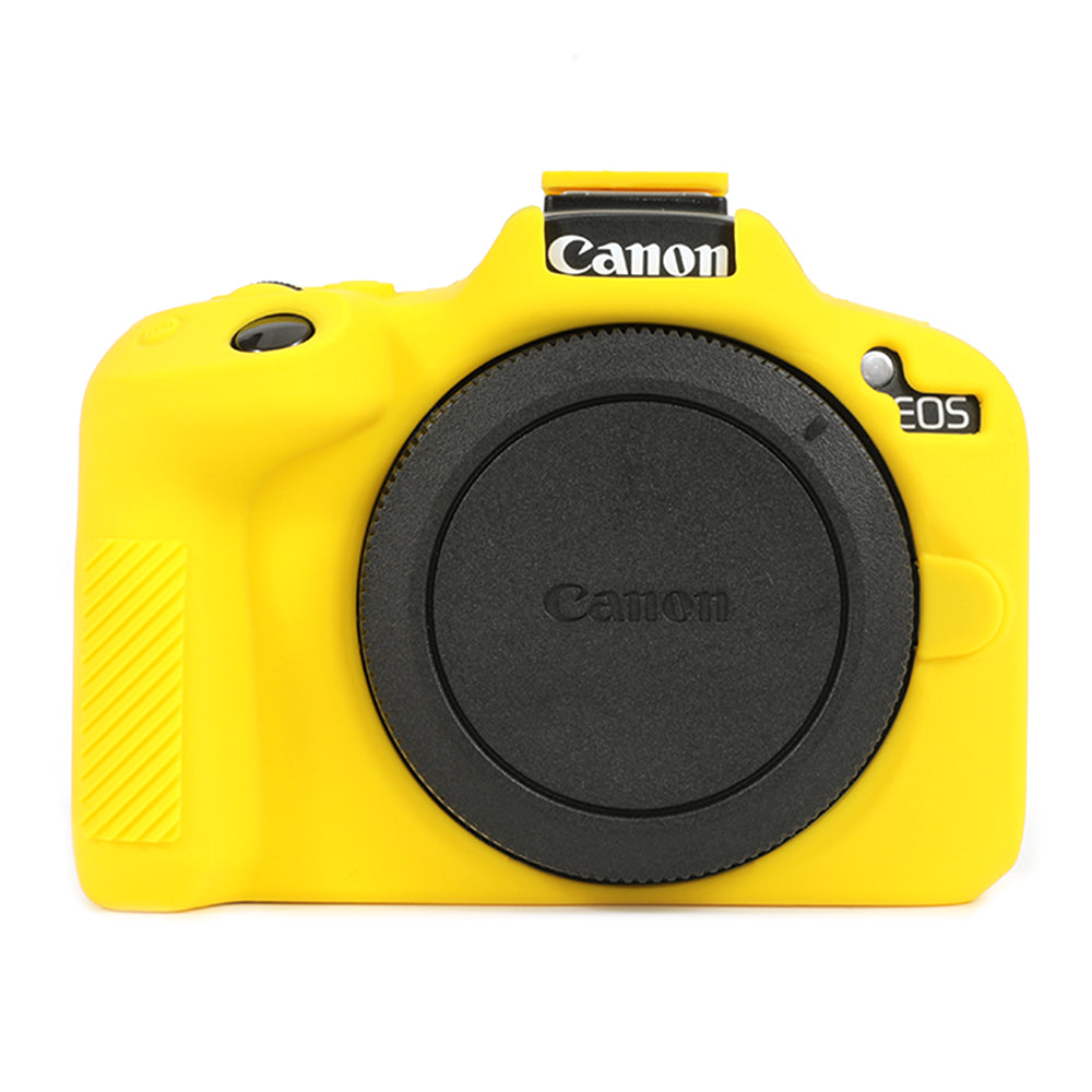 Uniqkart for Canon EOS R50 Soft Silicone Anti-drop Case Camera Protective Cover - Yellow