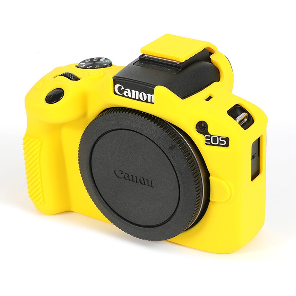 Uniqkart for Canon EOS R50 Soft Silicone Anti-drop Case Camera Protective Cover - Yellow