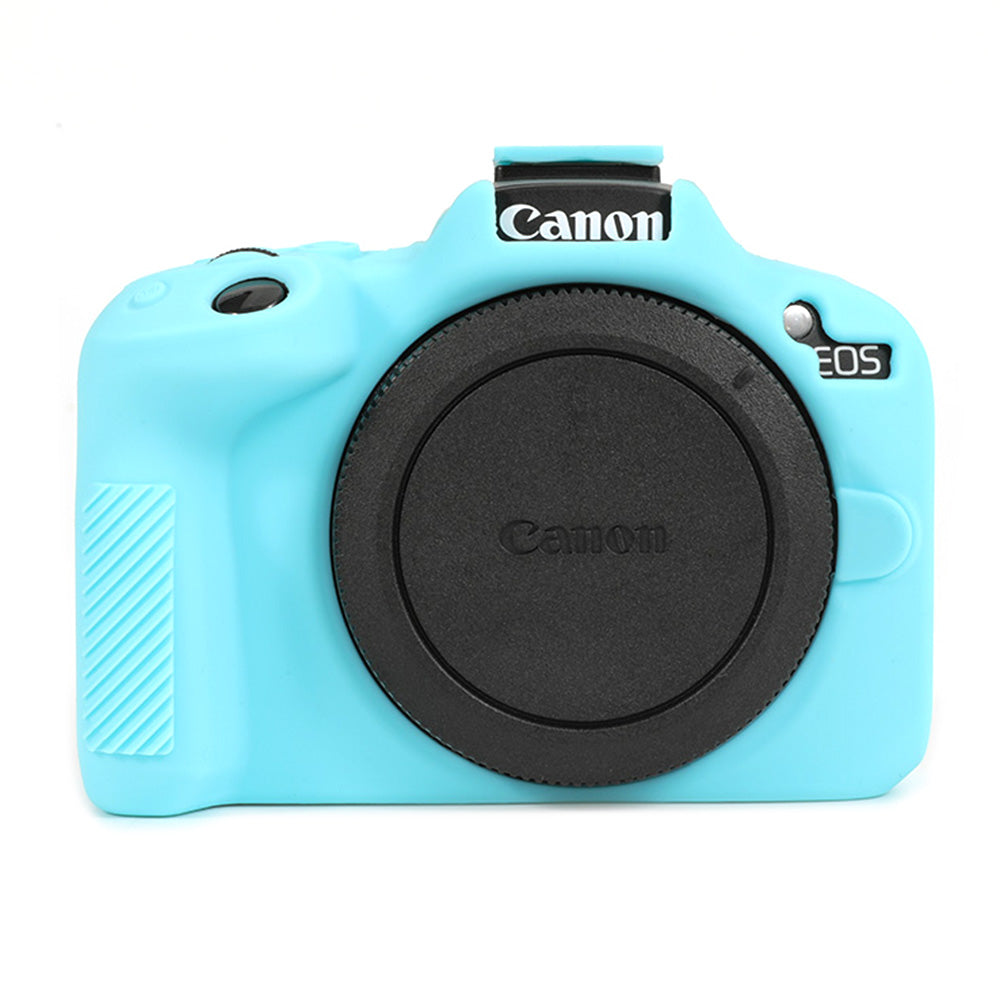 Uniqkart for Canon EOS R50 Soft Silicone Anti-drop Case Camera Protective Cover - Cyan