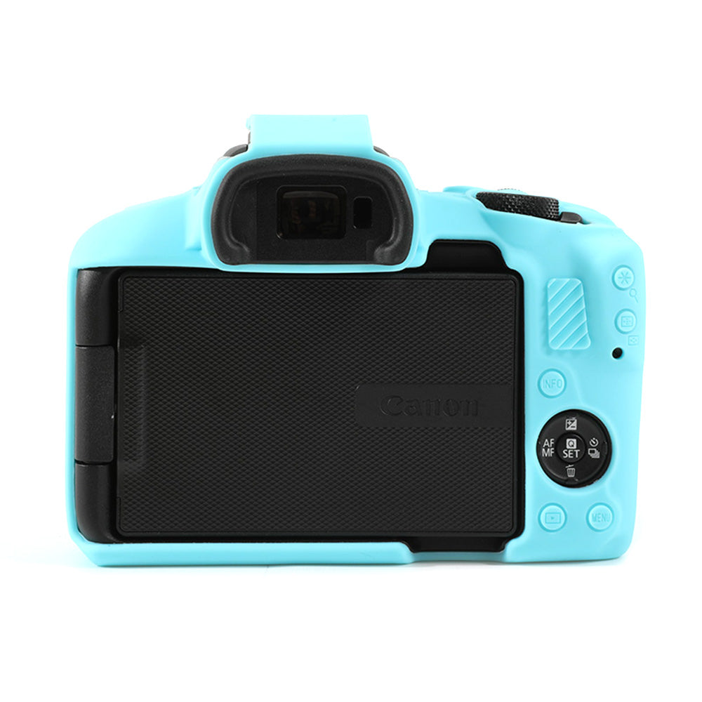 Uniqkart for Canon EOS R50 Soft Silicone Anti-drop Case Camera Protective Cover - Cyan