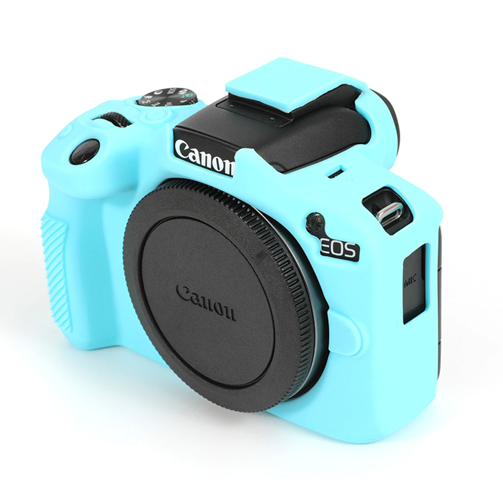 Uniqkart for Canon EOS R50 Soft Silicone Anti-drop Case Camera Protective Cover - Cyan