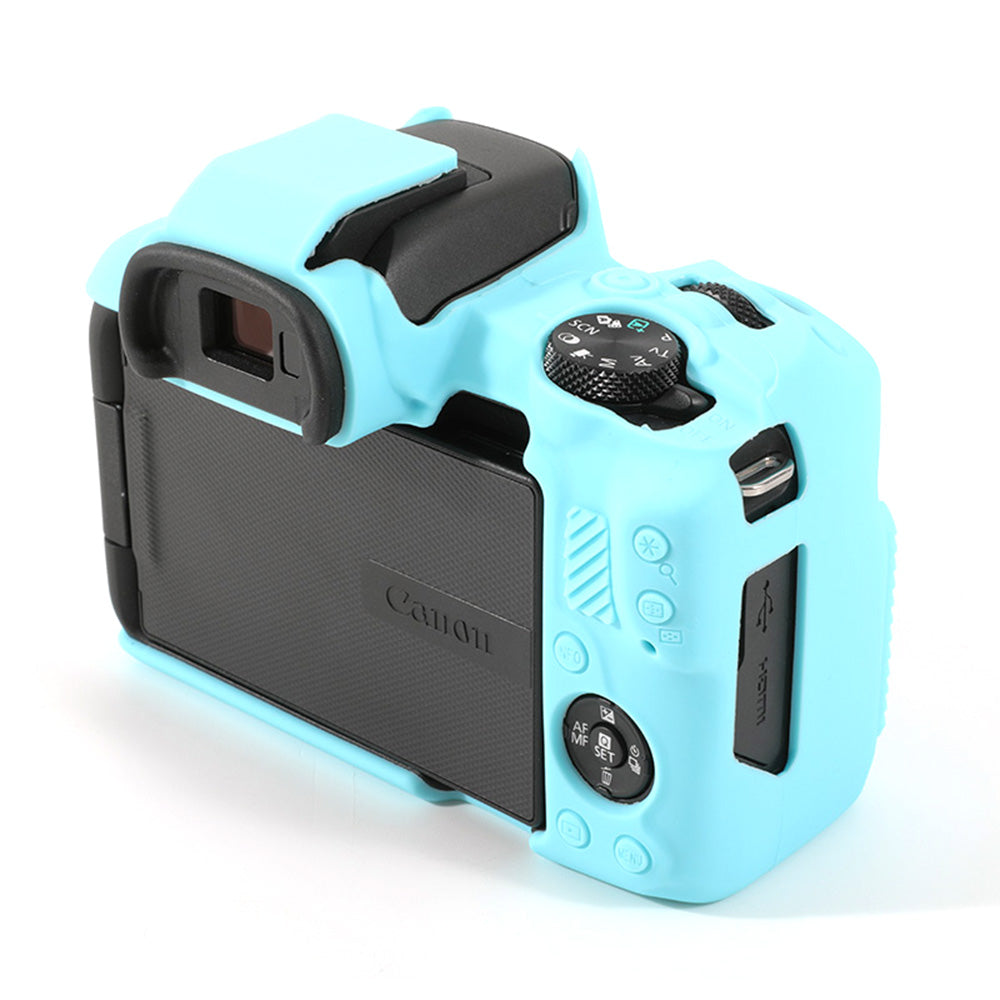 Uniqkart for Canon EOS R50 Soft Silicone Anti-drop Case Camera Protective Cover - Cyan