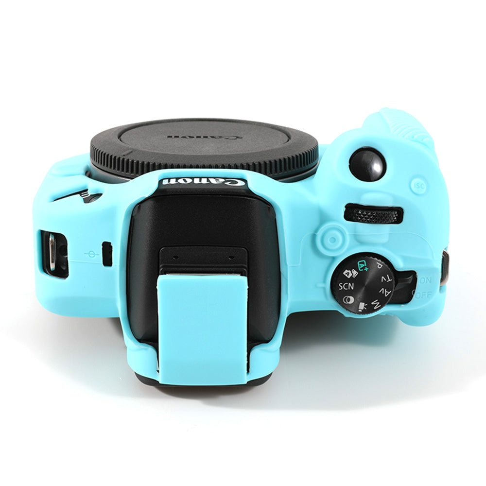 Uniqkart for Canon EOS R50 Soft Silicone Anti-drop Case Camera Protective Cover - Cyan