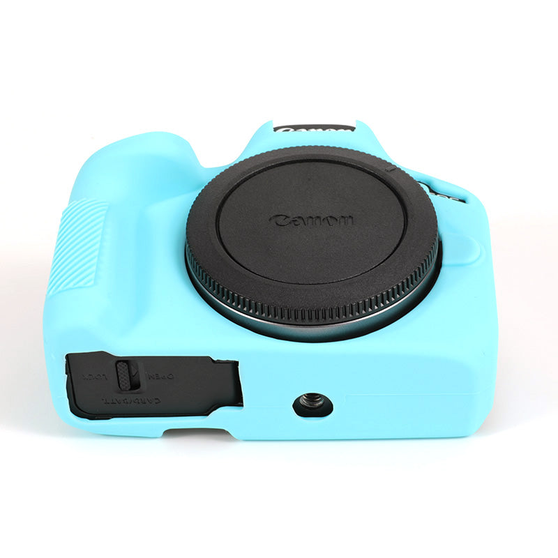 Uniqkart for Canon EOS R50 Soft Silicone Anti-drop Case Camera Protective Cover - Cyan