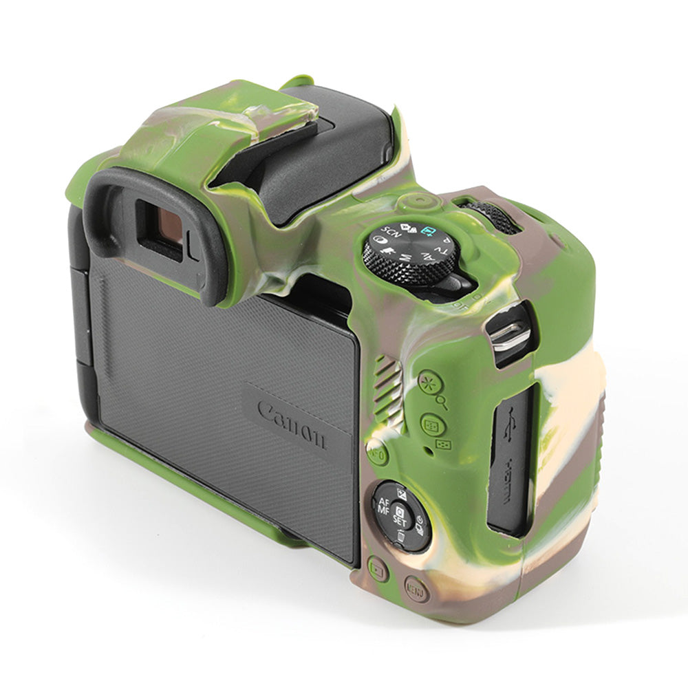 Uniqkart for Canon EOS R50 Soft Silicone Anti-drop Case Camera Protective Cover - Camouflage