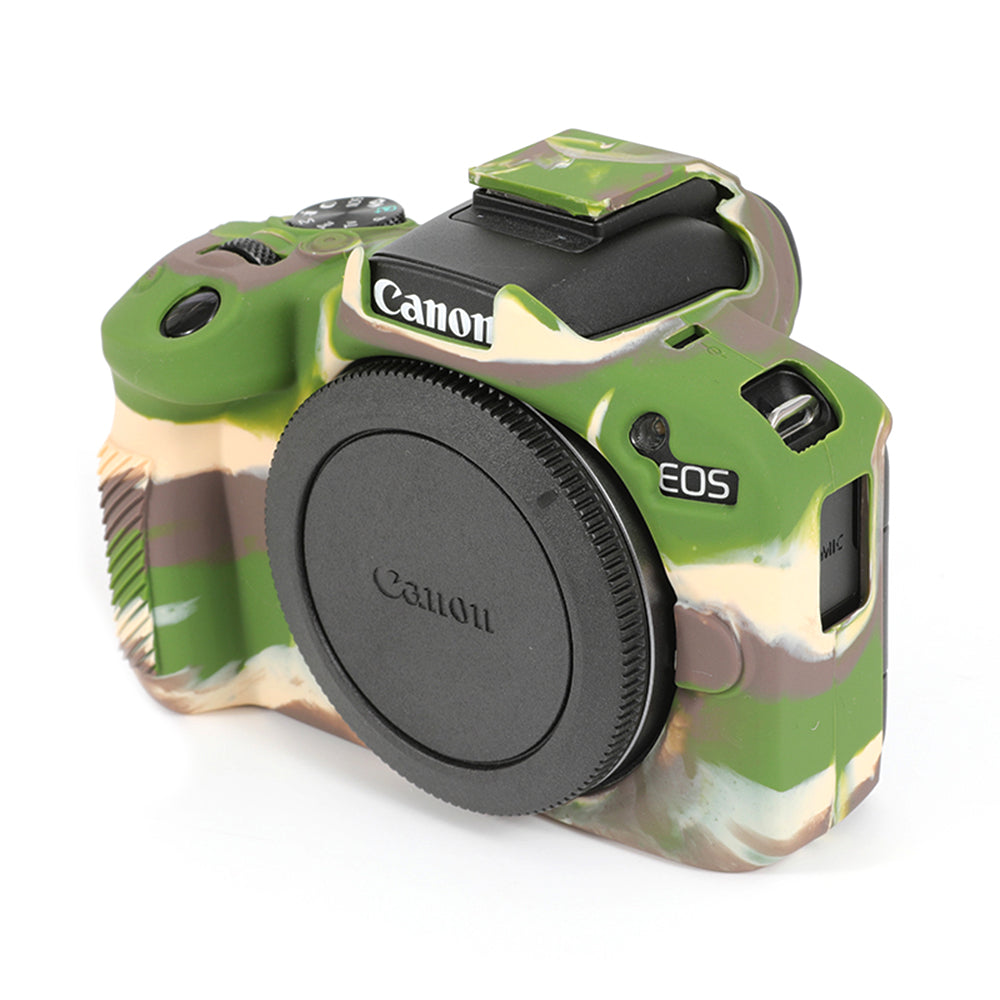 Uniqkart for Canon EOS R50 Soft Silicone Anti-drop Case Camera Protective Cover - Camouflage